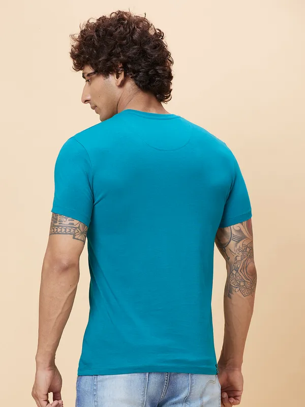 Being Human Clothing Men  T-Shirts-Teal