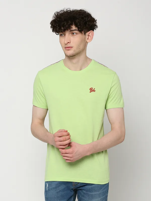 Being Human Men  T-Shirts-Sap Green