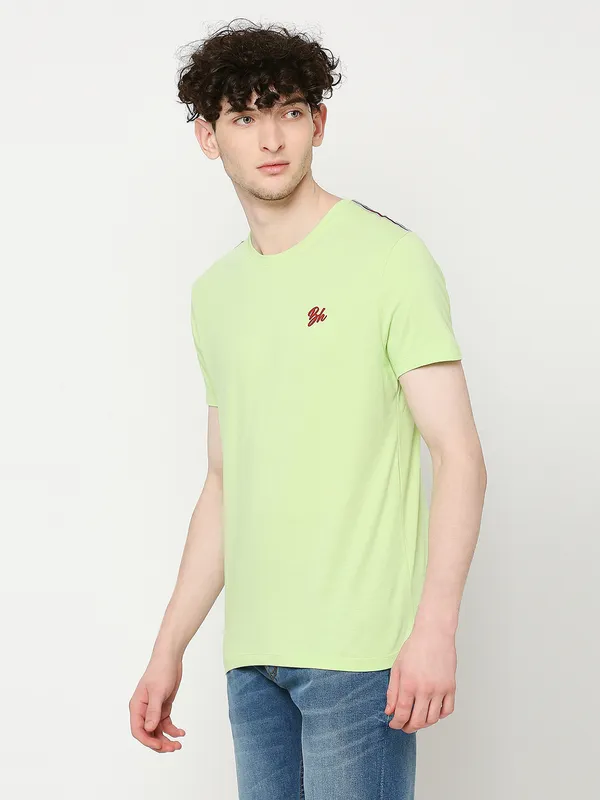 Being Human Men  T-Shirts-Sap Green