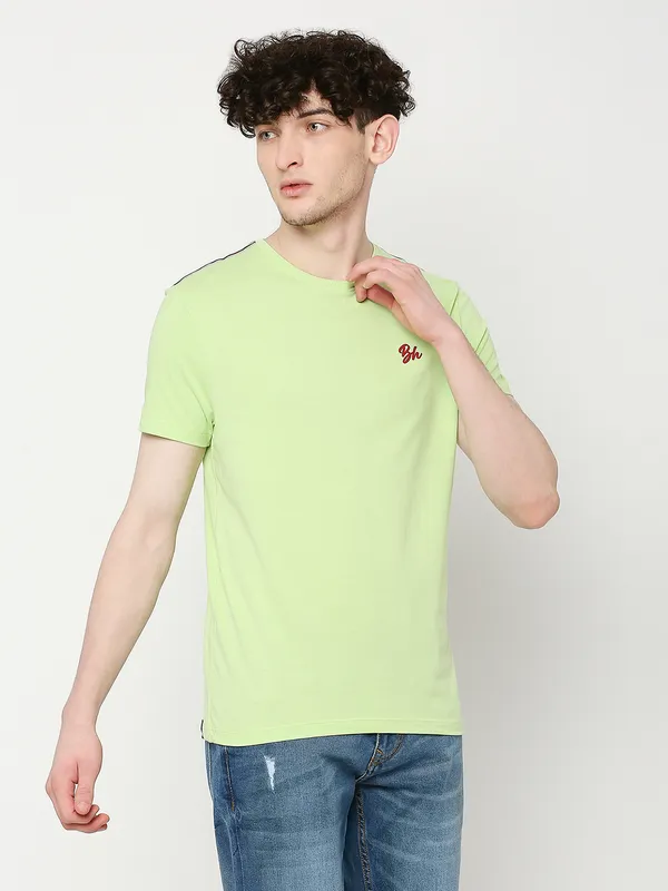 Being Human Men  T-Shirts-Sap Green