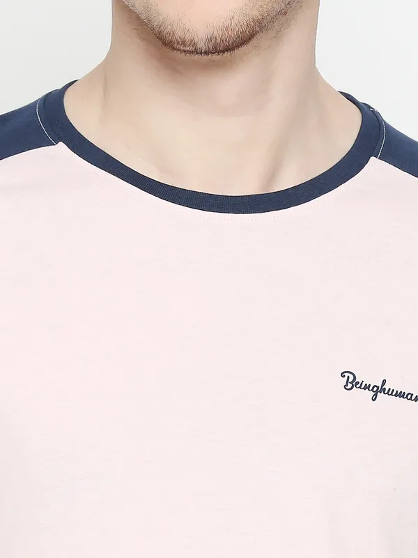 Being Human Clothing Mens Regular Fit T-Shirts-Pink