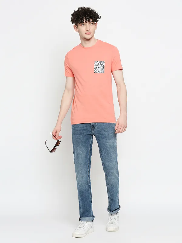 Being Human Men  T-Shirts-Coral