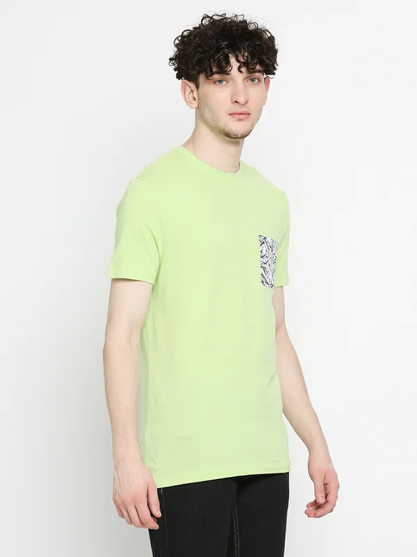 Being Human Men  T-Shirts-Sap Green