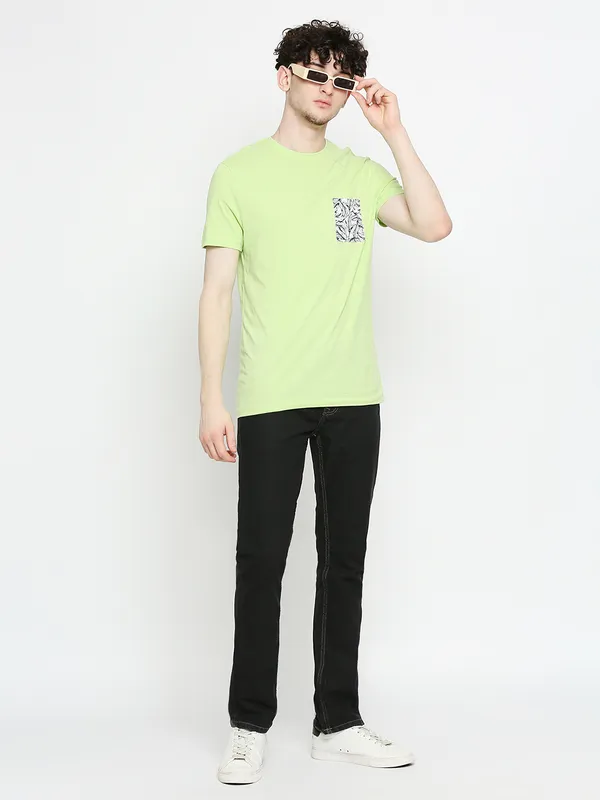 Being Human Men  T-Shirts-Sap Green