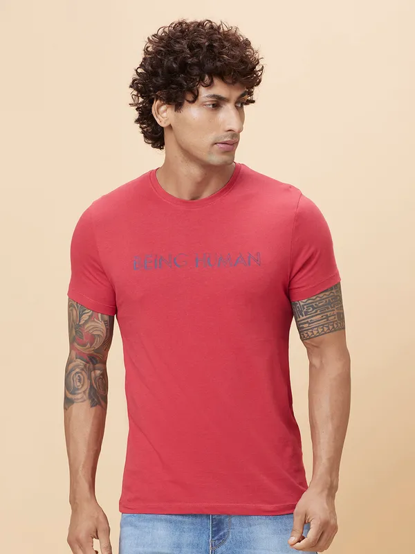 Being Human Clothing Men  T-Shirts-Red
