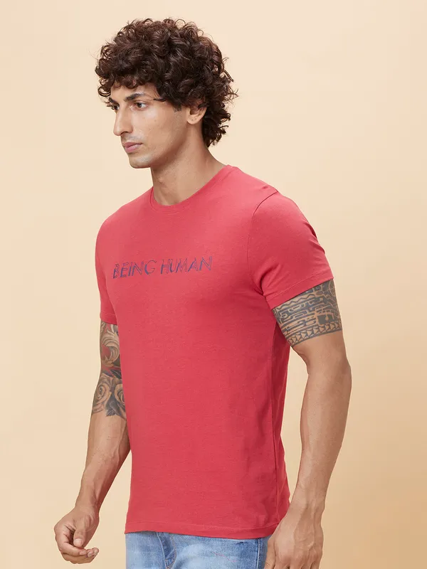 Being Human Clothing Men  T-Shirts-Red