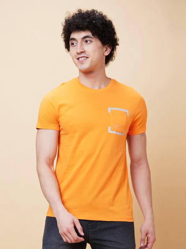 Being Human Clothing Men  T-Shirts-Orange