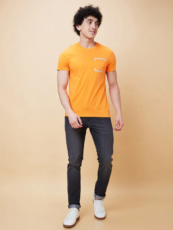 Being Human Clothing Men  T-Shirts-Orange