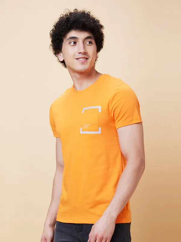 Being Human Clothing Men  T-Shirts-Orange