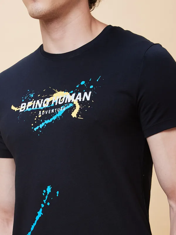 Being Human Men  T-Shirts-Black