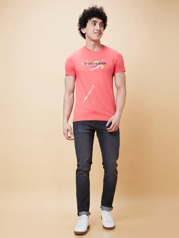 Being Human Men  T-Shirts-Pink