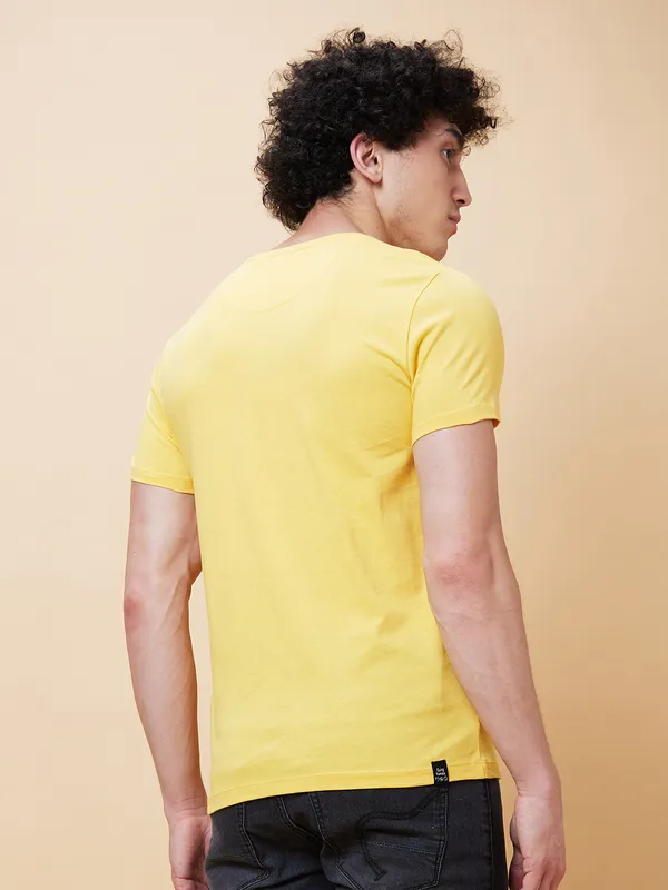 Being Human Men  T-Shirts-Yellow