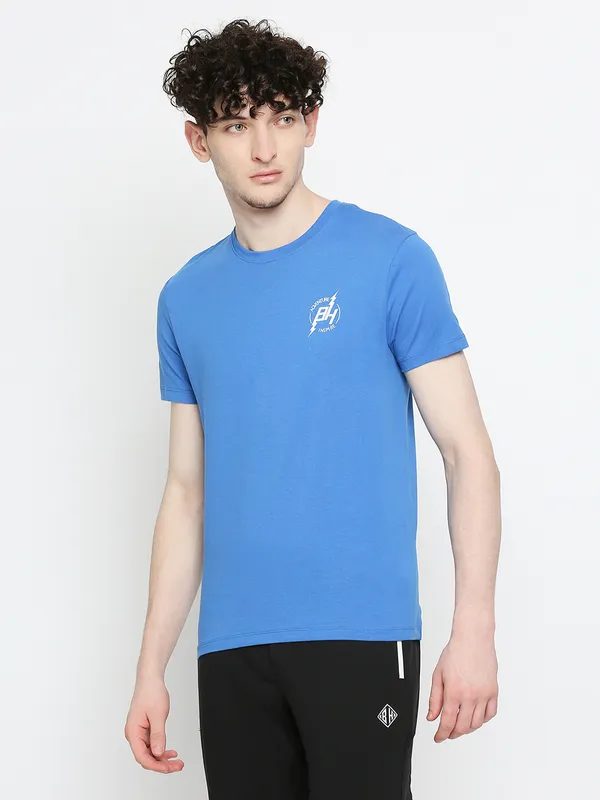 Being Human Clothing Mens Regular Fit T-Shirts-Royal Blue