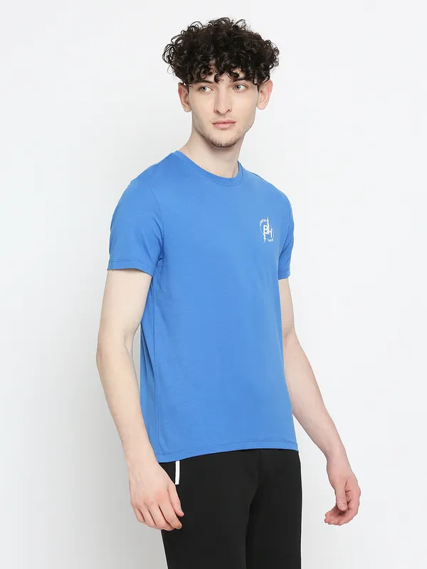 Being Human Clothing Mens Regular Fit T-Shirts-Royal Blue