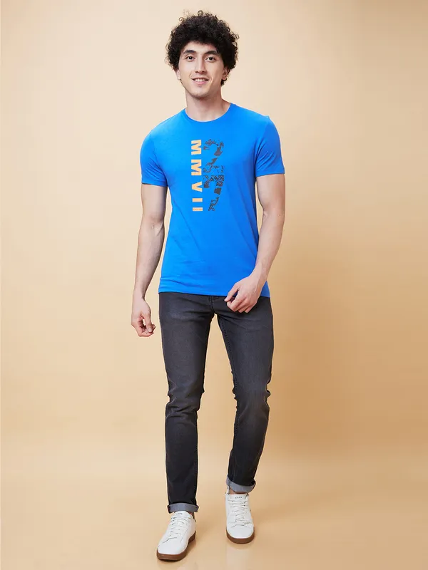 Being Human Men  T-Shirts-Royal Blue