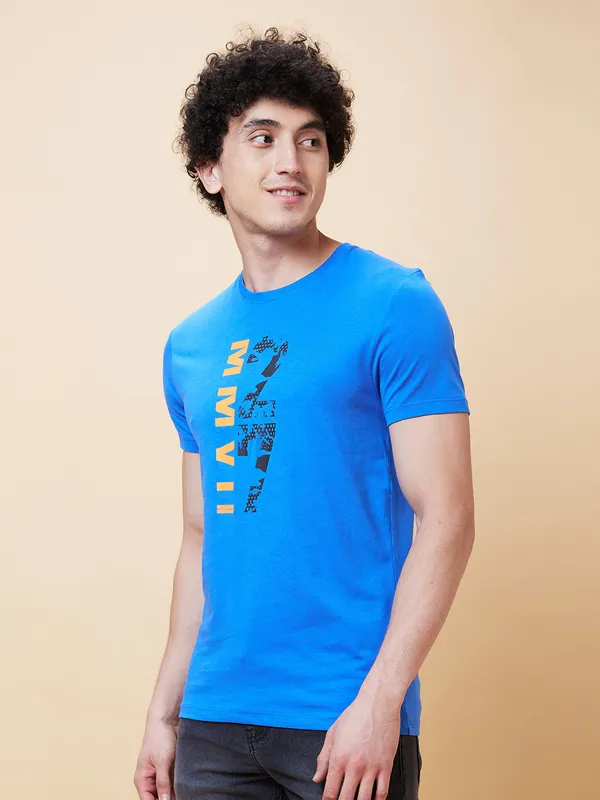Being Human Men  T-Shirts-Royal Blue