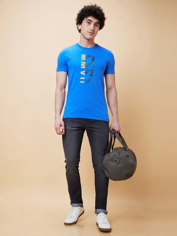 Being Human Men  T-Shirts-Royal Blue