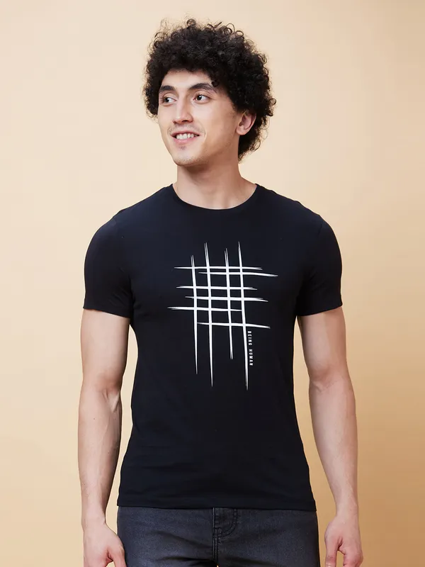 Being Human Men  T-Shirts-Black