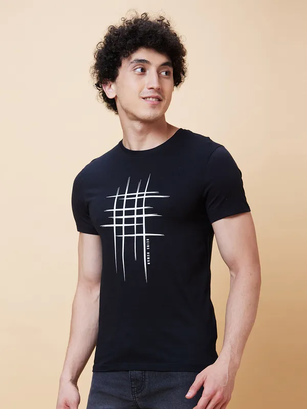 Being Human Men  T-Shirts-Black