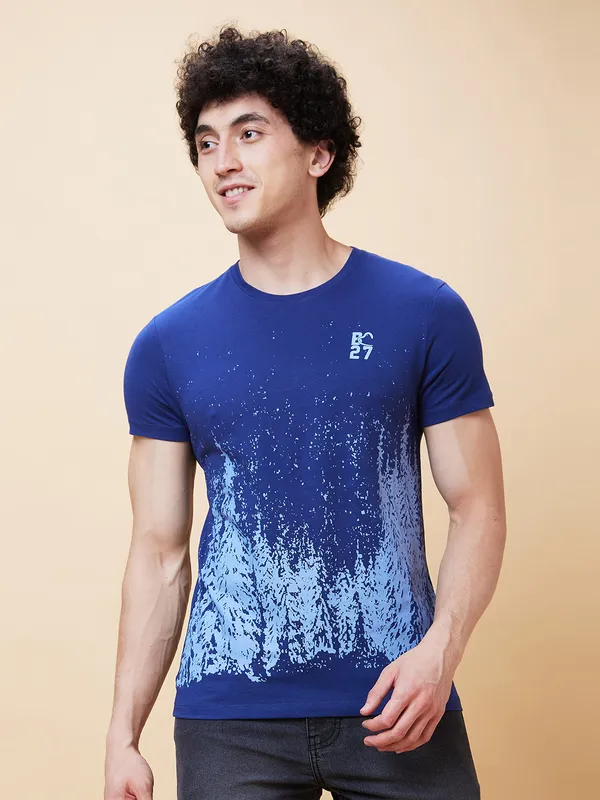 Being Human Clothing Men  T-Shirts-Navy