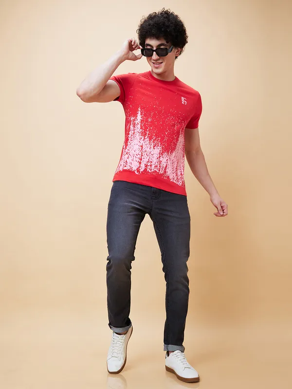 Being Human Clothing Men  T-Shirts-Red