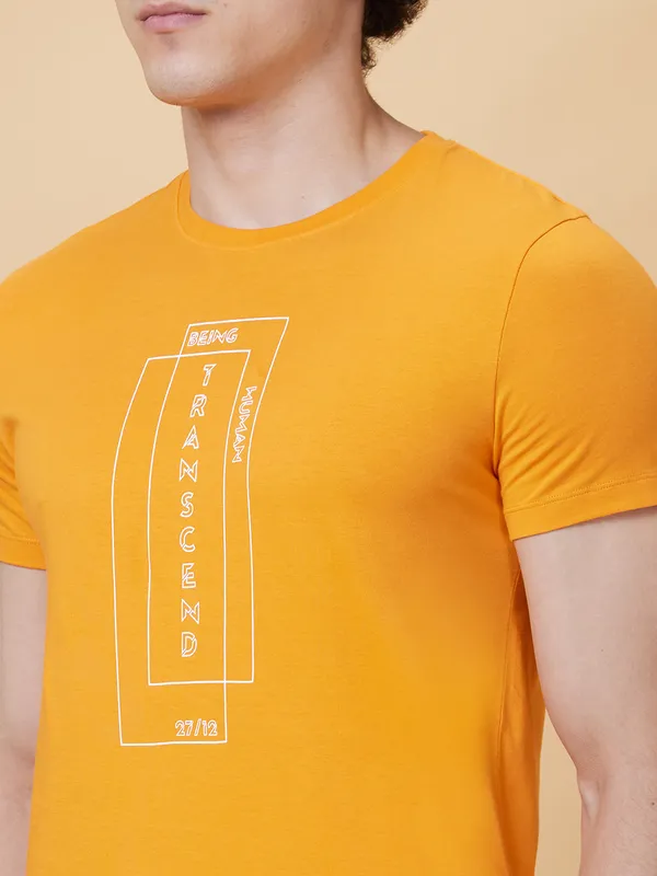 Being Human Clothing Men  T-Shirts-Orange
