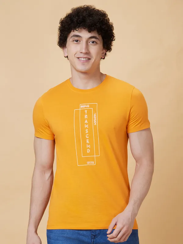 Being Human Clothing Men  T-Shirts-Orange