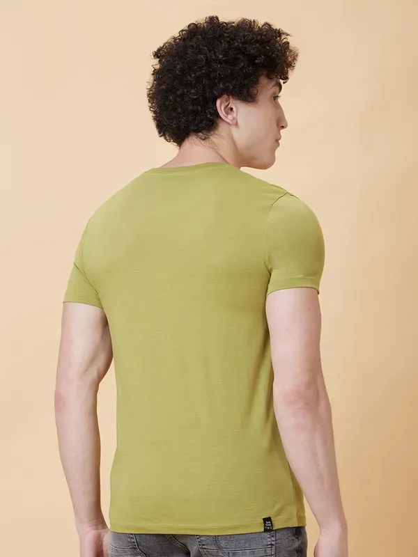 Being Human Clothing Men  T-Shirts-Olive