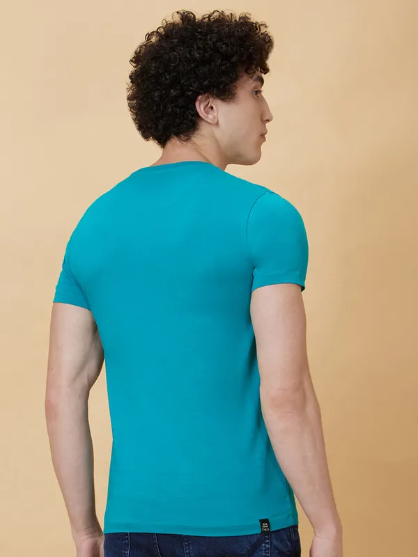 Being Human Clothing Men  T-Shirts-Blue Grass