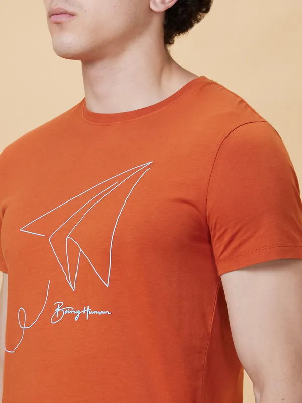 Being Human Clothing Men  T-Shirts-Chinese Brown