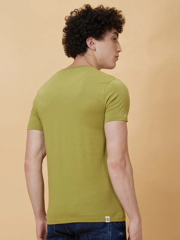 Being Human Men  T-Shirts-Olive