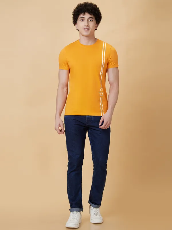 Being Human Men  T-Shirts-Orange