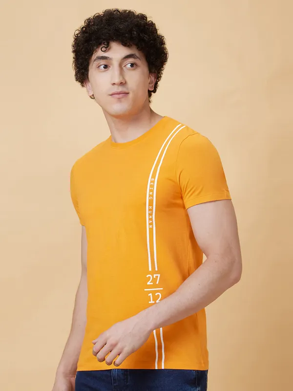 Being Human Men  T-Shirts-Orange
