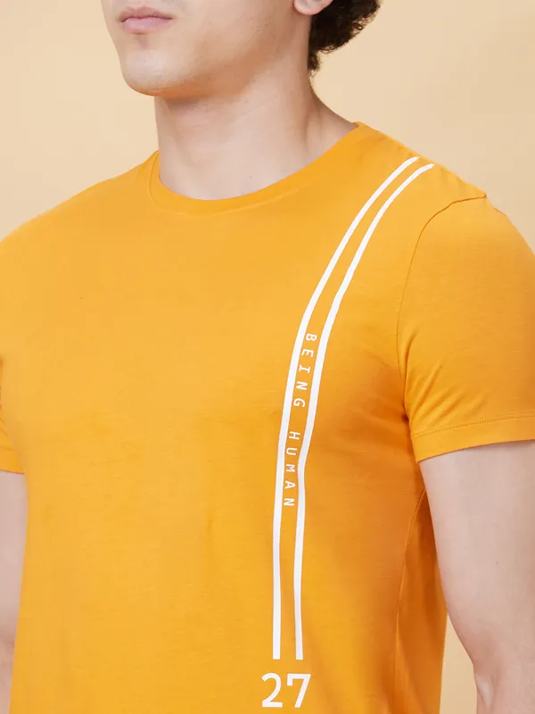 Being Human Men  T-Shirts-Orange