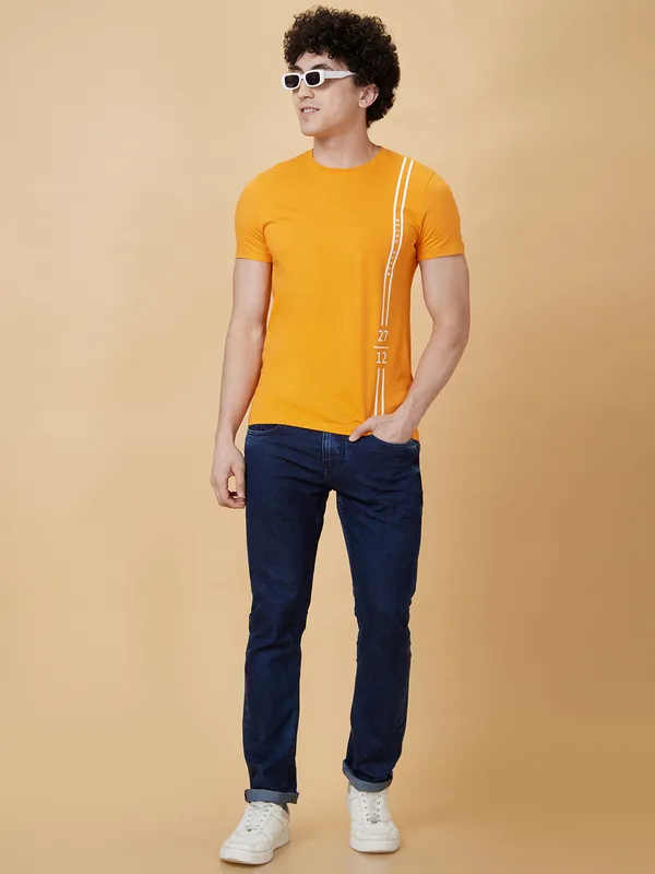 Being Human Men  T-Shirts-Orange