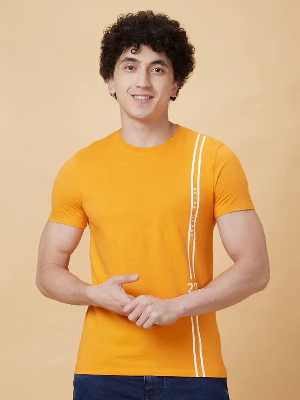 Being Human Men  T-Shirts-Orange