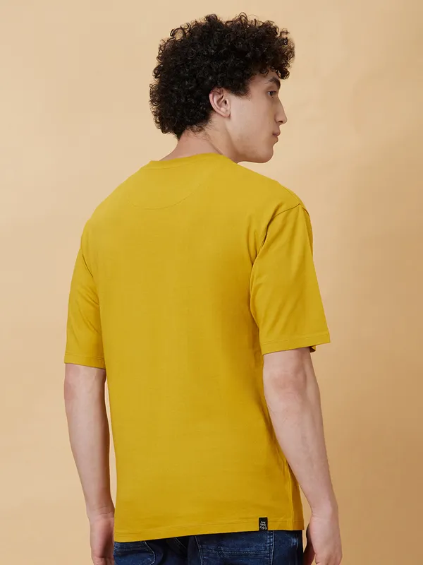 Being Human Men  T-Shirts-Mustard