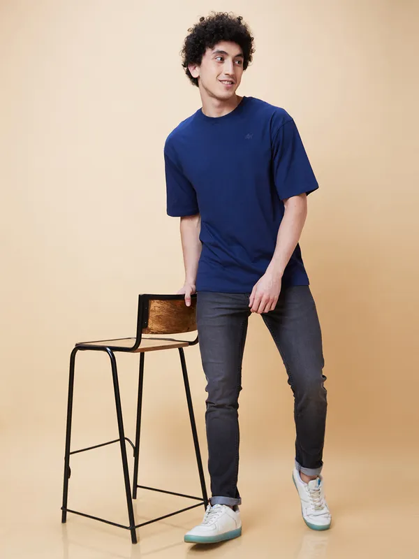 Being Human Men  T-Shirts-Navy