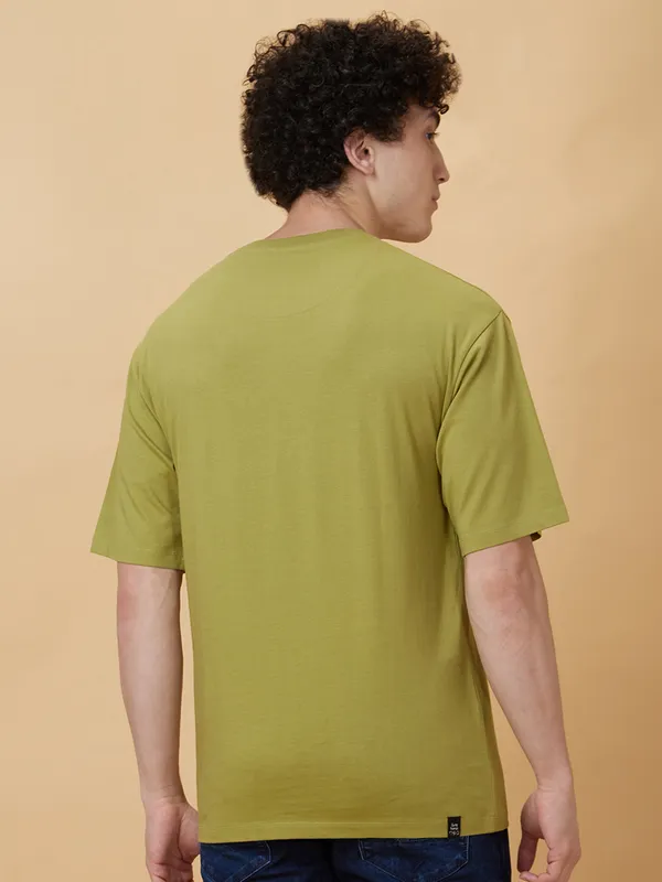 Being Human Men  T-Shirts-Olive