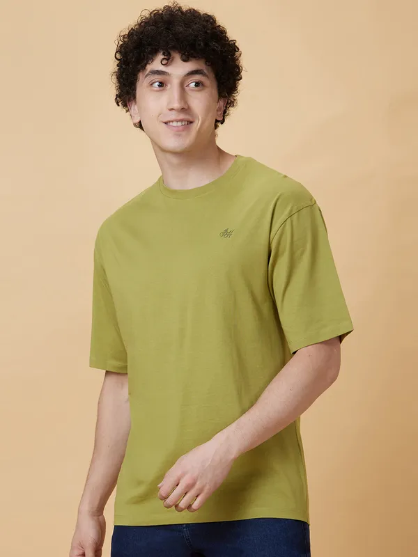 Being Human Men  T-Shirts-Olive