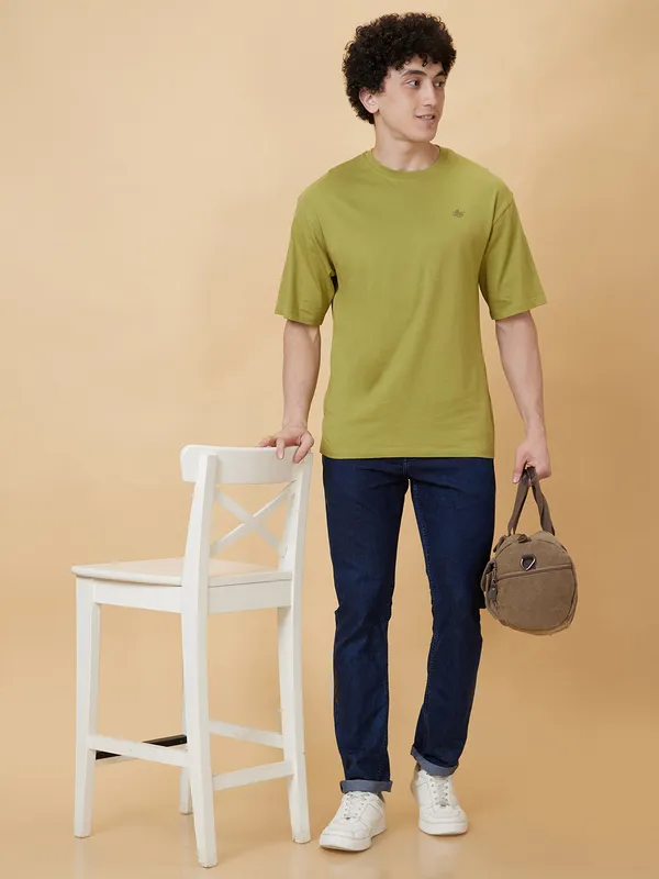 Being Human Men  T-Shirts-Olive