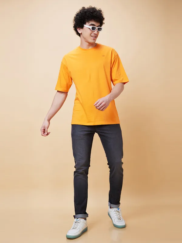 Being Human Men  T-Shirts-Orange