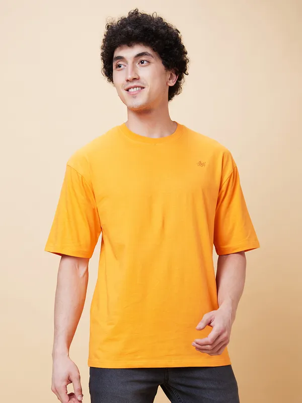 Being Human Men  T-Shirts-Orange
