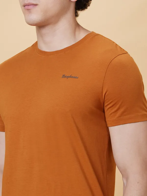 Being Human Clothing Men  T-Shirts-Sudan Brown