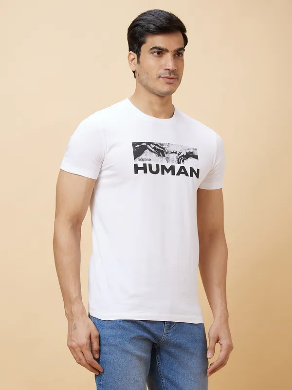 Being Human Men  T-Shirts-White