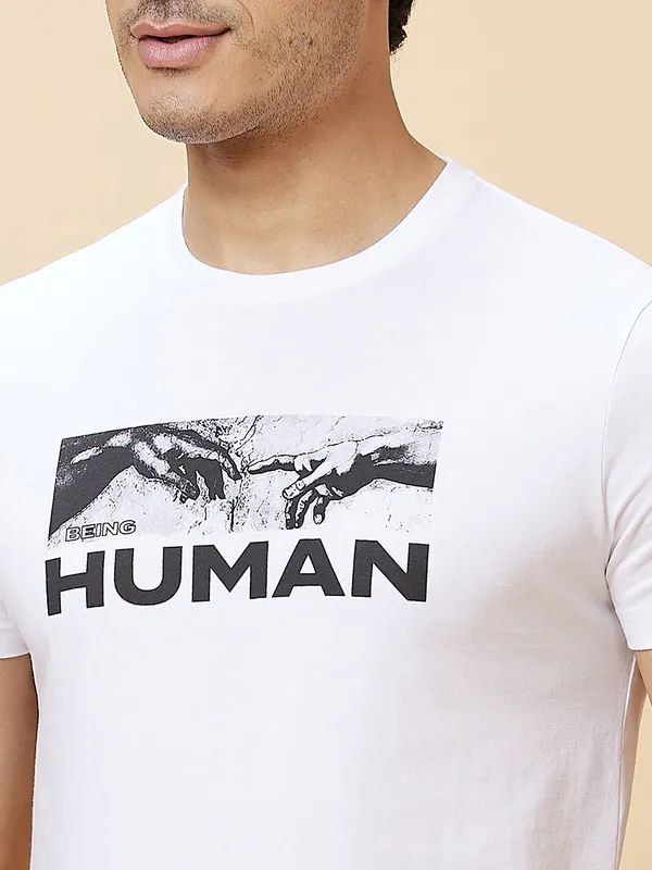 Being Human Men  T-Shirts-White