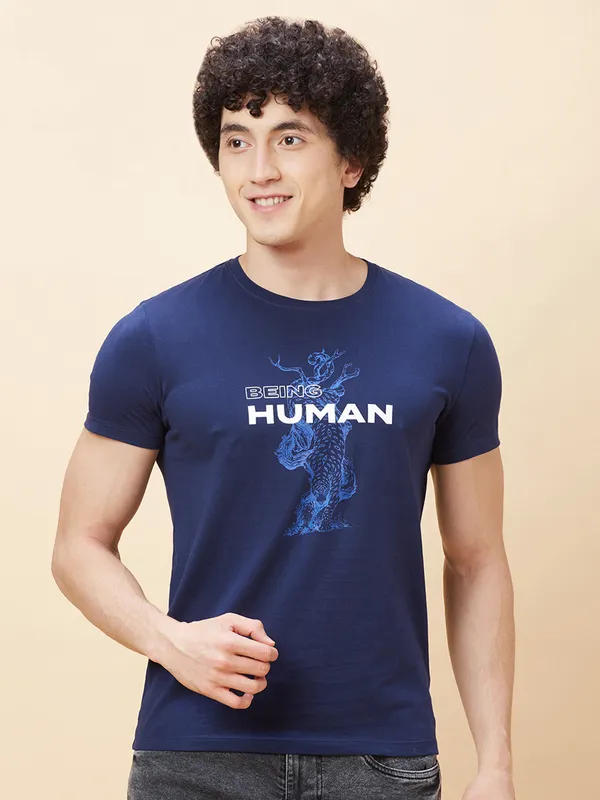 Being Human Men  T-Shirts-Navy