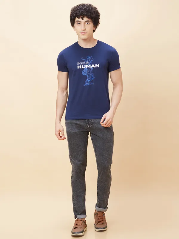 Being Human Men  T-Shirts-Navy