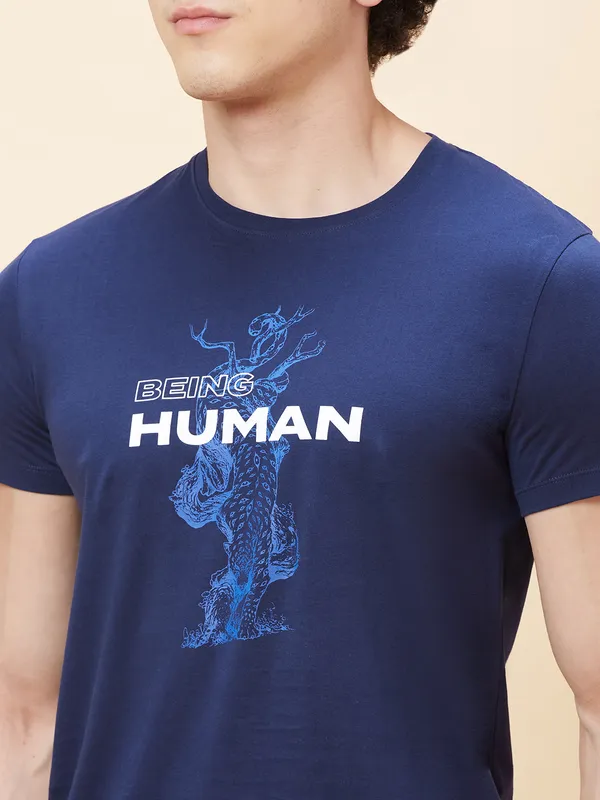 Being Human Men  T-Shirts-Navy