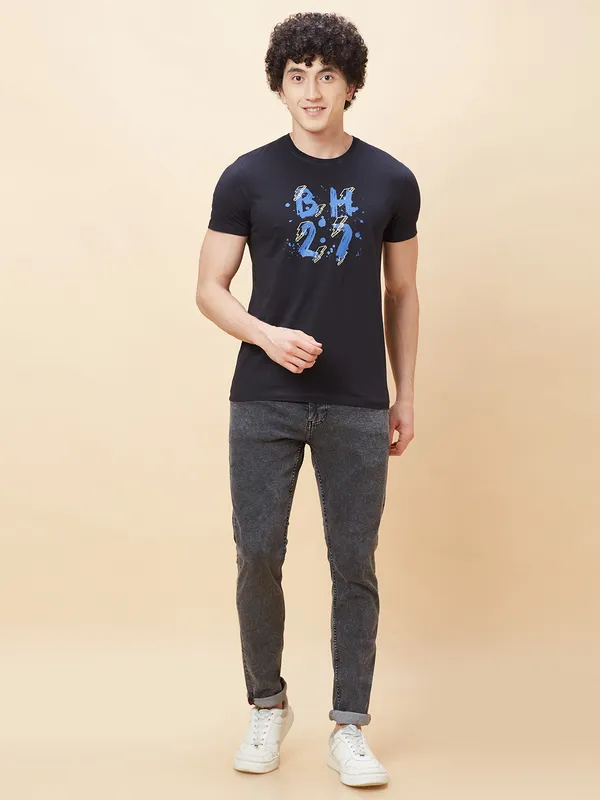 Being Human Men  T-Shirts-Black